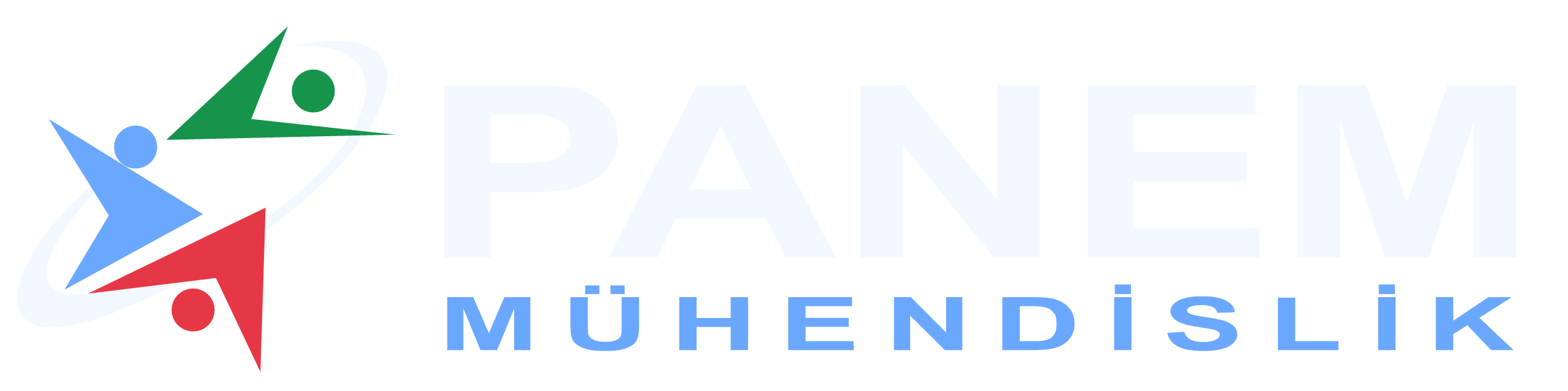 Panem Mühendislik koyu zemin logosu